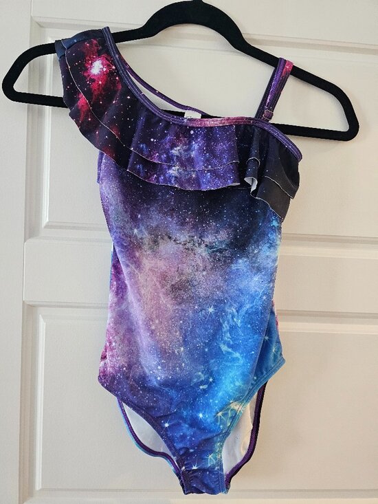 Unknown Other - Looks like HowJoJo Girls One Piece Swimsuit Space One Shoulder Size 9/10
